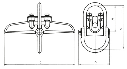 Uchwyt przelotowy wahliwy dwukabłąkowy (2265)