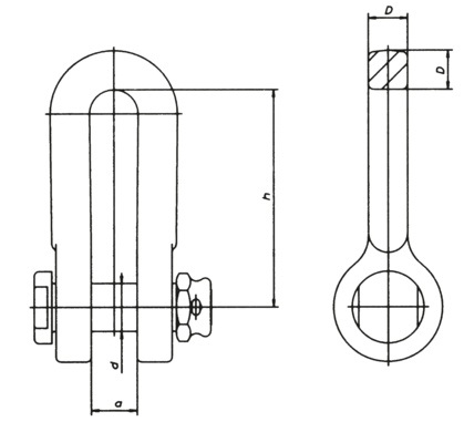 Łącznik kabłąkowy z kabłąkiem kwadratowym (2554)