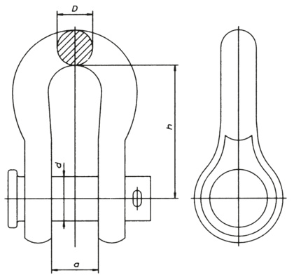 Łącznik kabłąkowy z sworzniem nitowym (2550)