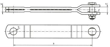 Łącznik przedłużający jednowidlasty ze sworzniem śrubowym (2559)
