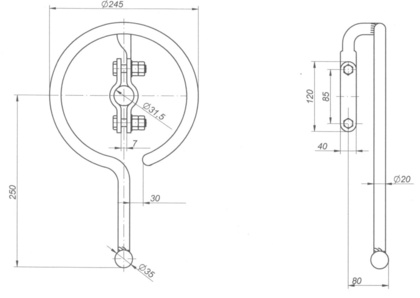 Pierścień ochronny Ø245 z rożkiem do izolatorów kompozytowych (2625)