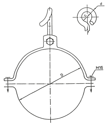 Uchwyt słupowy z odciągiem pojedynczym typ A (3201)
