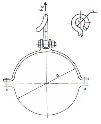 Uchwyt słupowy z odciągiem pojedynczym typ B (3200)