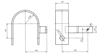 Obejma na wspornik rurowy OWR-2 (3440)