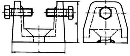 Nasadka do mocowania szyn stojących NAL (2401)